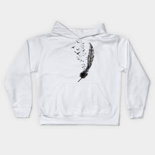 Feather and birds Kids Hoodie